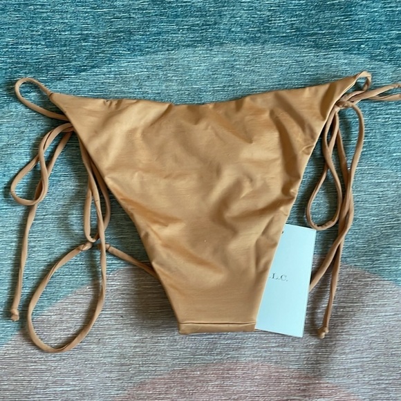 NWT A. L. C Nude Brown Amina String Bikini Bottom - Picture 7 of 10